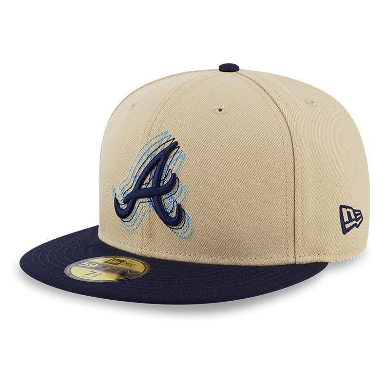 Atlanta Braves MLB 5950 Pack Illusion Vegas Gold 59FIFTY Fitted Cap