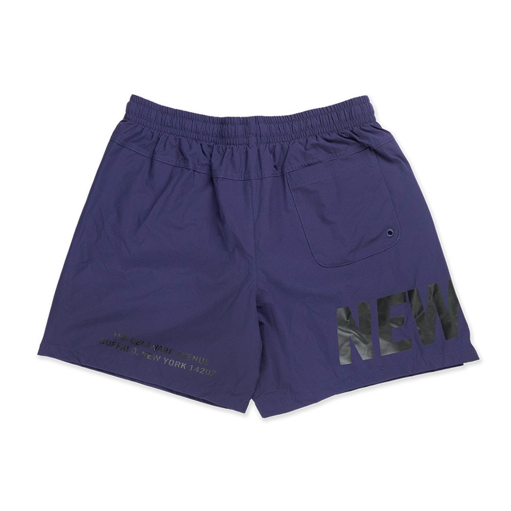 New Era Wordmark Outdoor Purple Woven Shorts