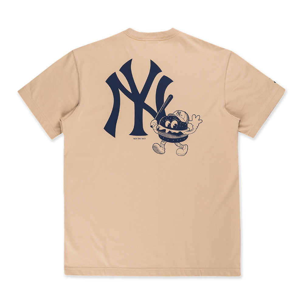 New York Yankees MLB Sunset Snack Oat Milk COOLERA Short Sleeve T-Shirt