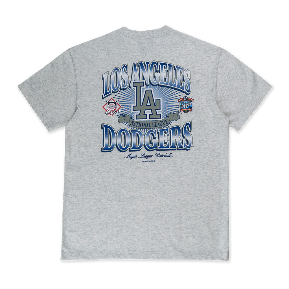 Los Angeles Dodgers MLB Cooperstown COOLERA Heather Grey Short Sleeve T-Shirt