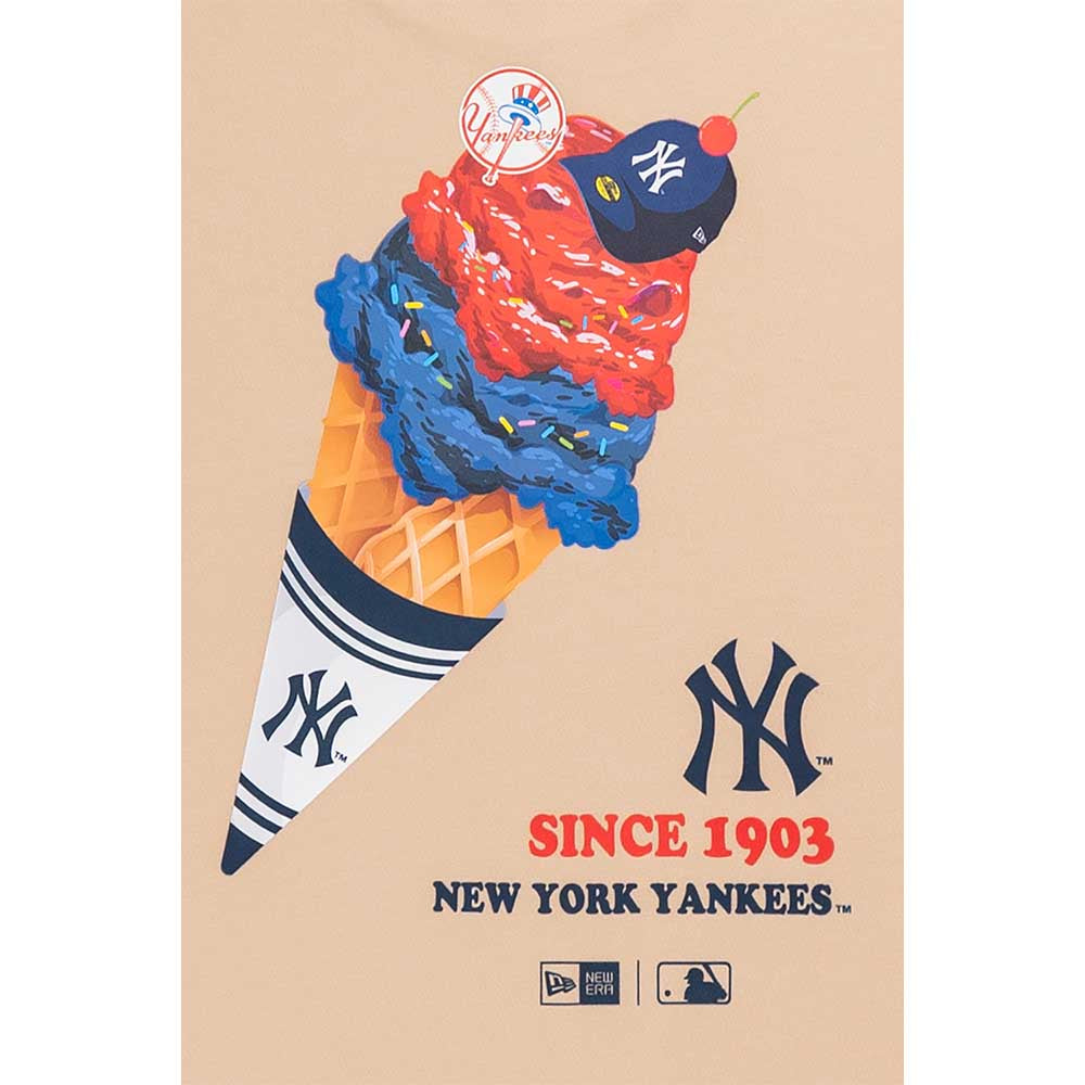 New York Yankees MLB Home Cheering Oat Milk Short Sleeve T-Shirt