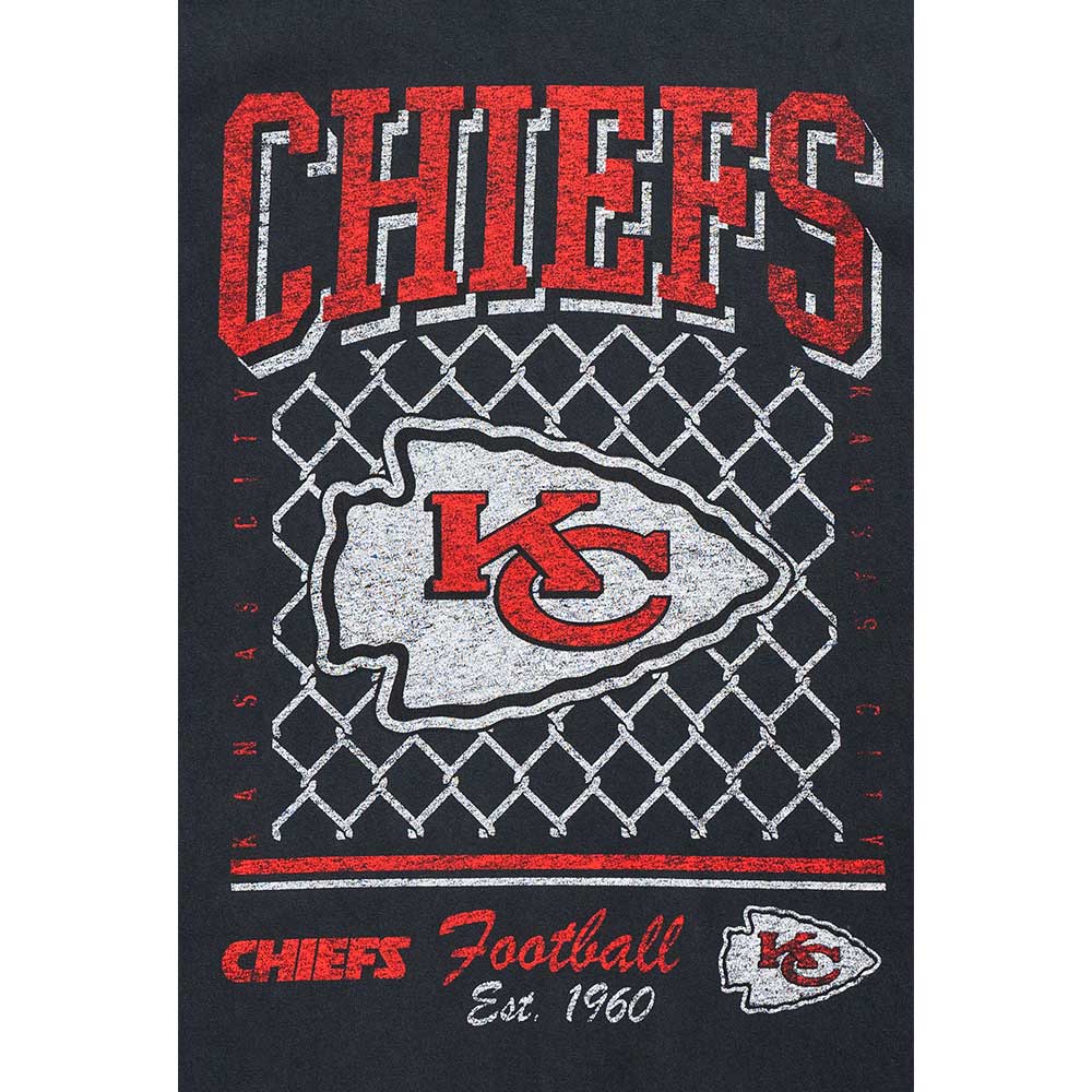 Kansas City Chiefs NFL Old School Sport AP Black Oversized Short Sleeve T-Shirt