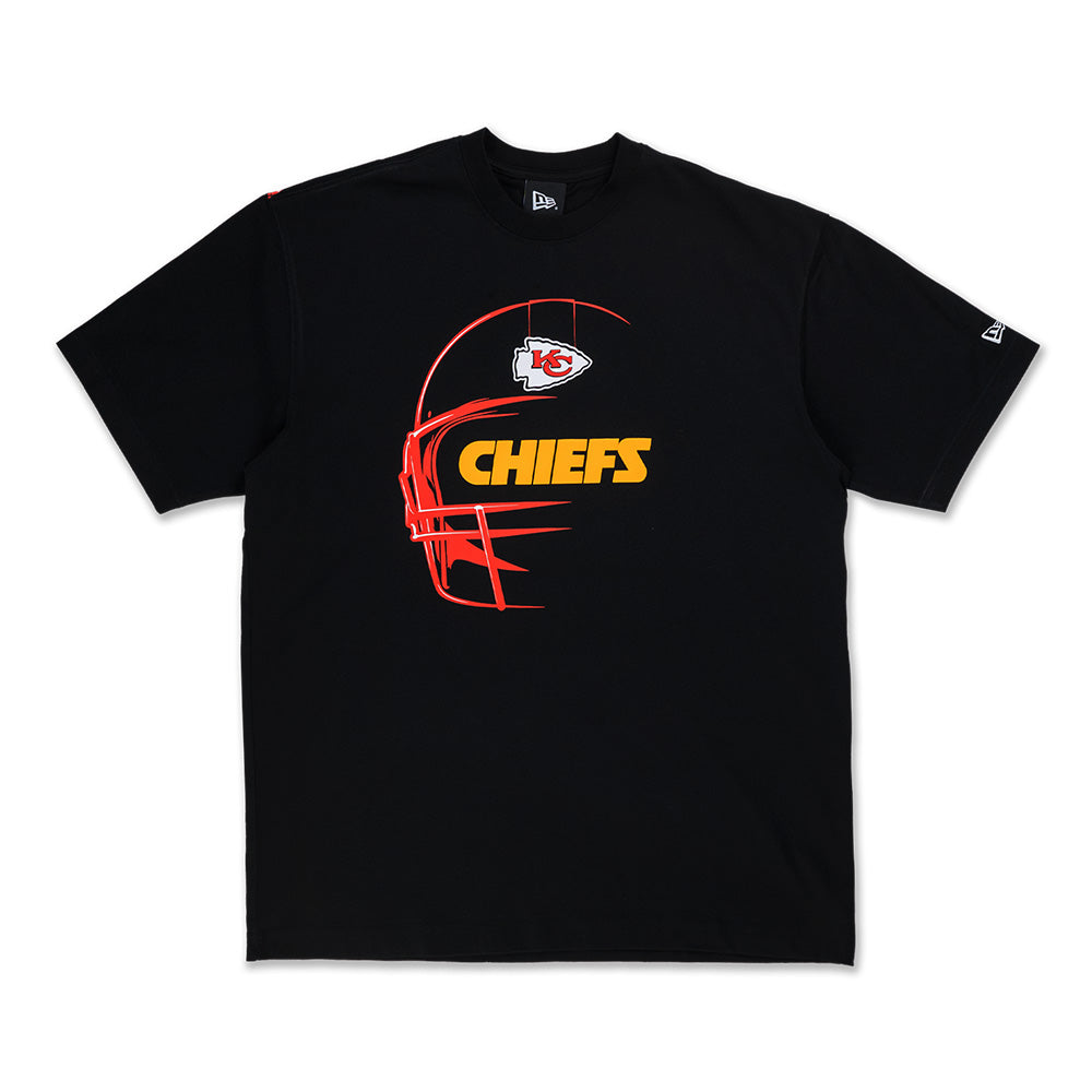 Kansas City Chiefs NFL Oversized Black Short Sleeve Oversized T-Shirt