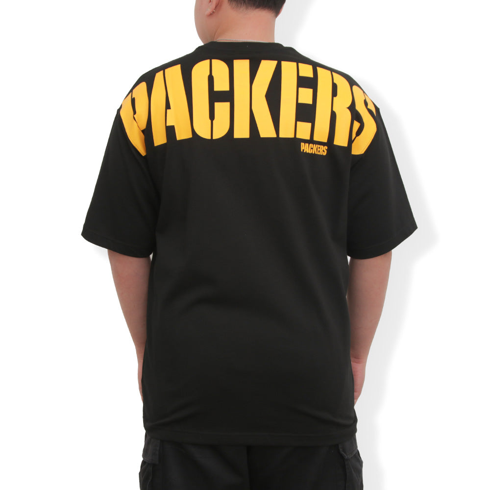 Green Bay Packers NFL Oversized Black Short Sleeve Oversized T-Shirt