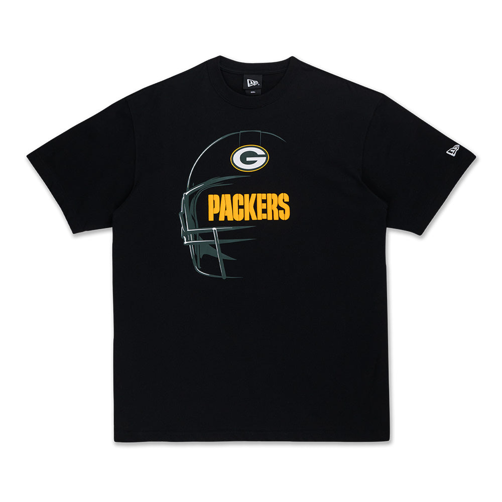 Green Bay Packers NFL Oversized Black Short Sleeve Oversized T-Shirt