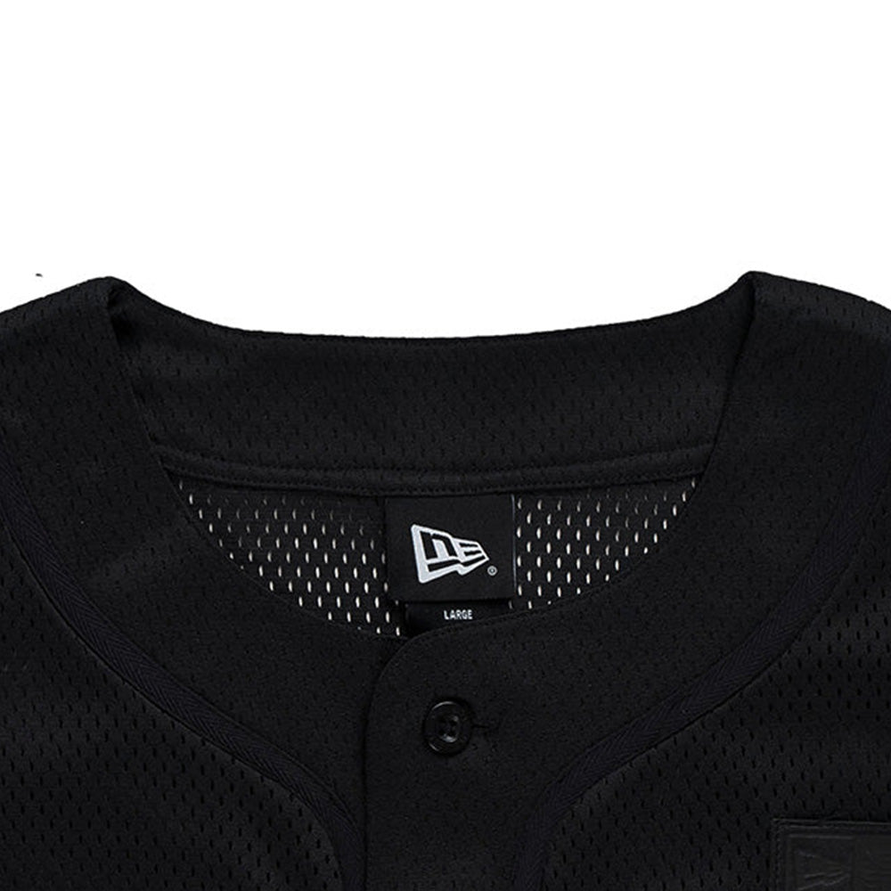 New Era Logo Dark 90s Black Baseball Jersey