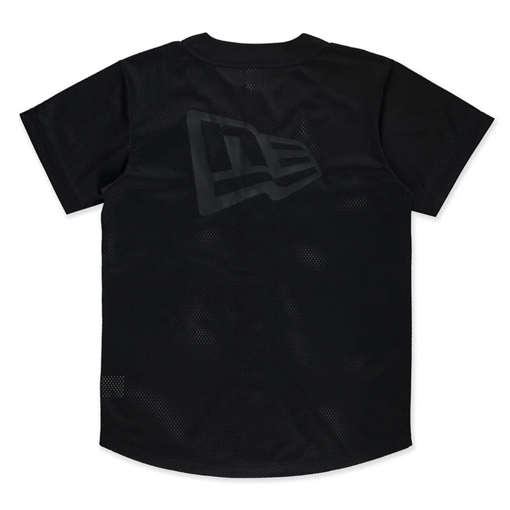 New Era Logo Dark 90s Black Baseball Jersey