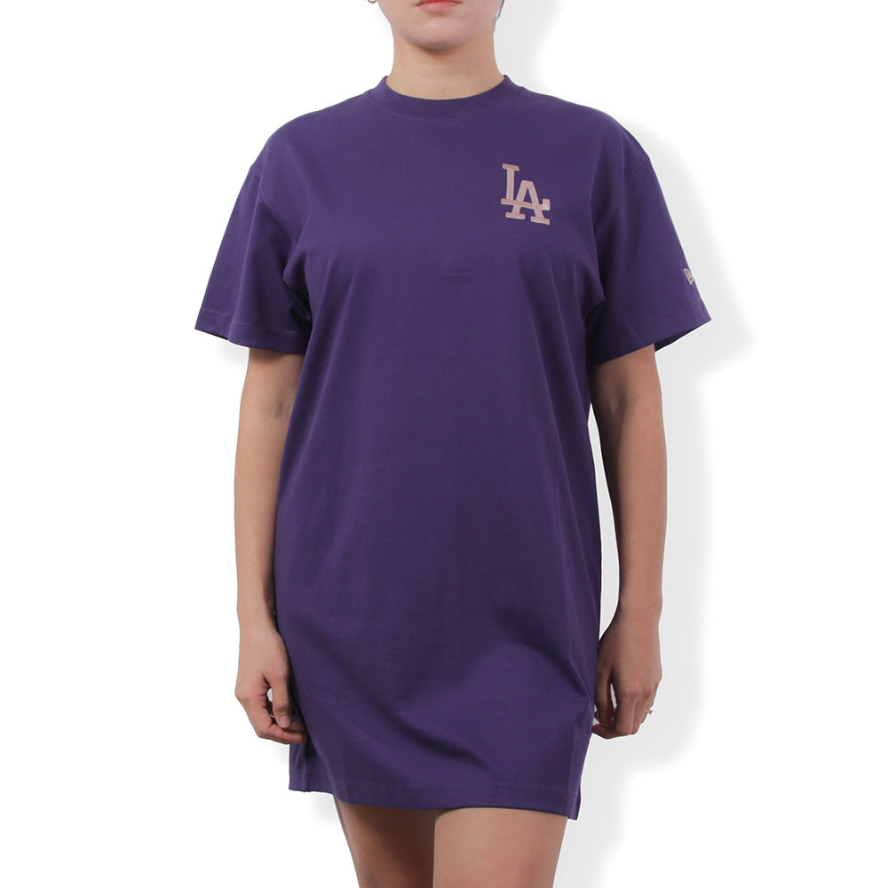 Los Angeles Dodgers MLB Color Era Purple Short Sleeve Tee Women Dress