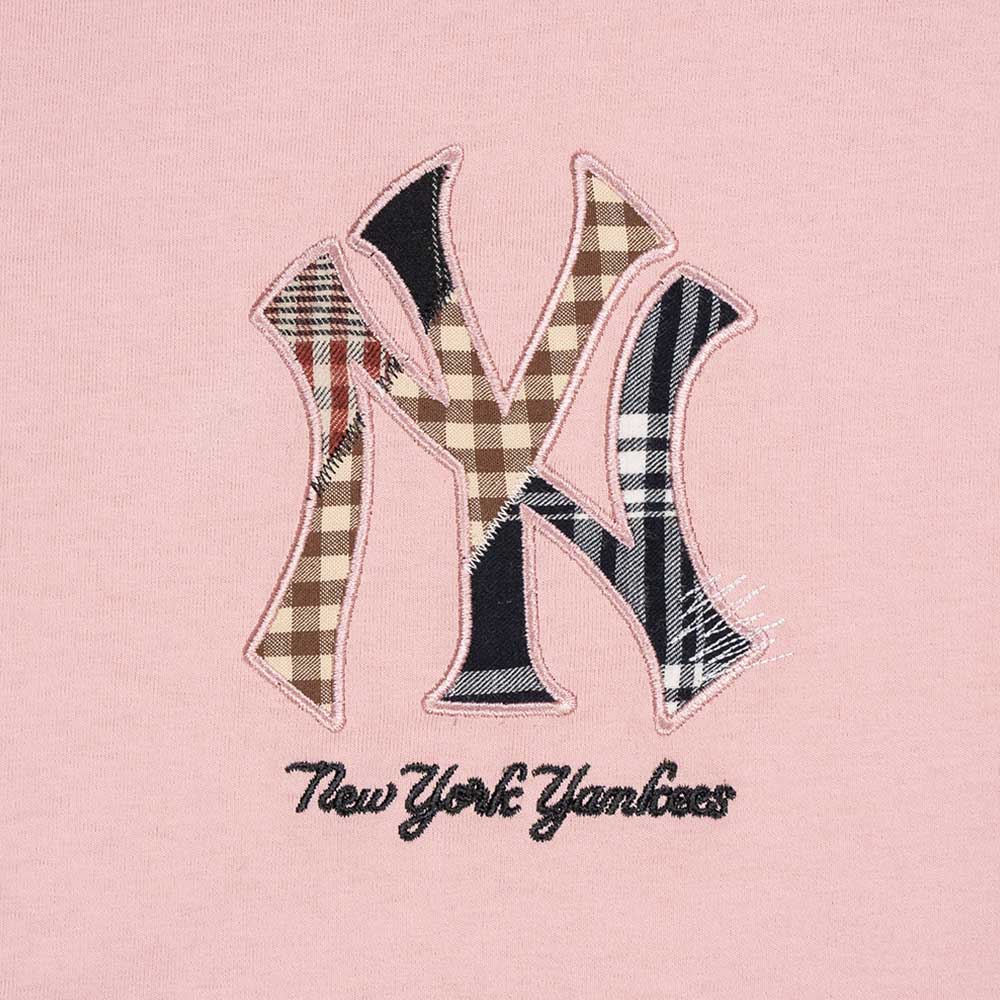 New York Yankees MLB Preppy Dirty Rose Women Crop Top Tee