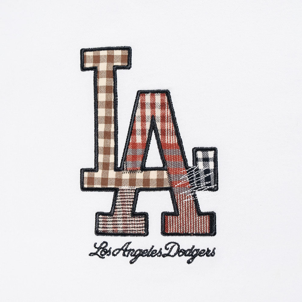 Los Angeles Dodgers MLB Preppy White Women Crop Top Tee