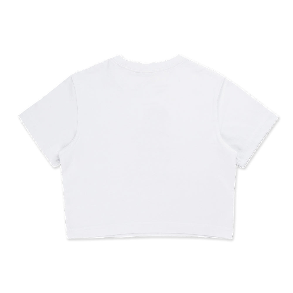 Los Angeles Dodgers MLB Preppy White Women Crop Top Tee