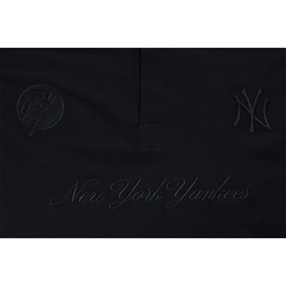 New York Yankees MLB New Era Dark 90s Black Rugby Shirt