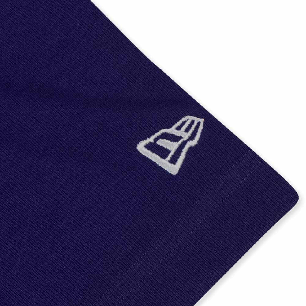 New Era Basic Black Logo Script Purple Oversized Short Sleeve T-Shirt