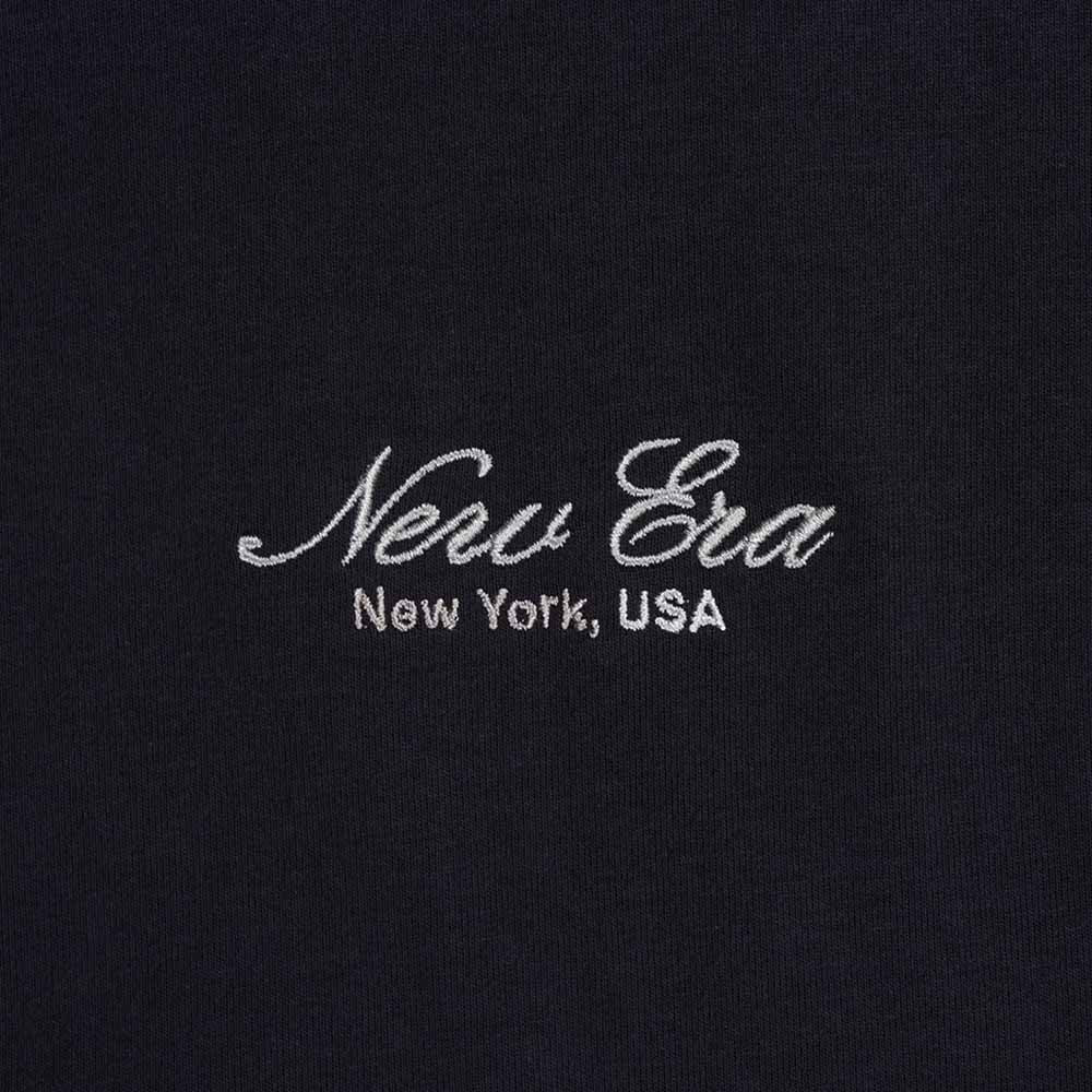 New Era Basic White Logo Script Graphite Oversized Short Sleeve T-Shirt