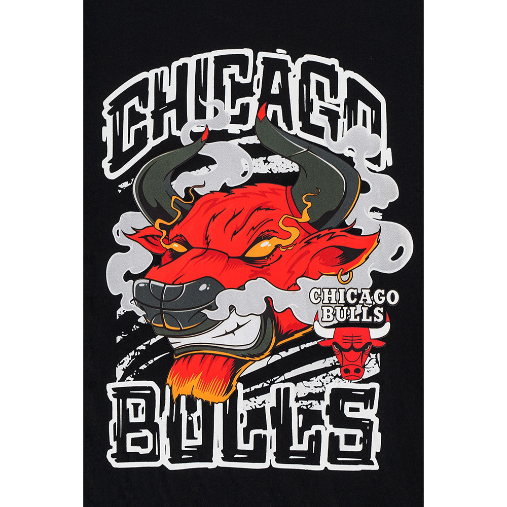 Chicago Bulls NBA Gnarly Black Oversized Short Sleeve T-Shirt