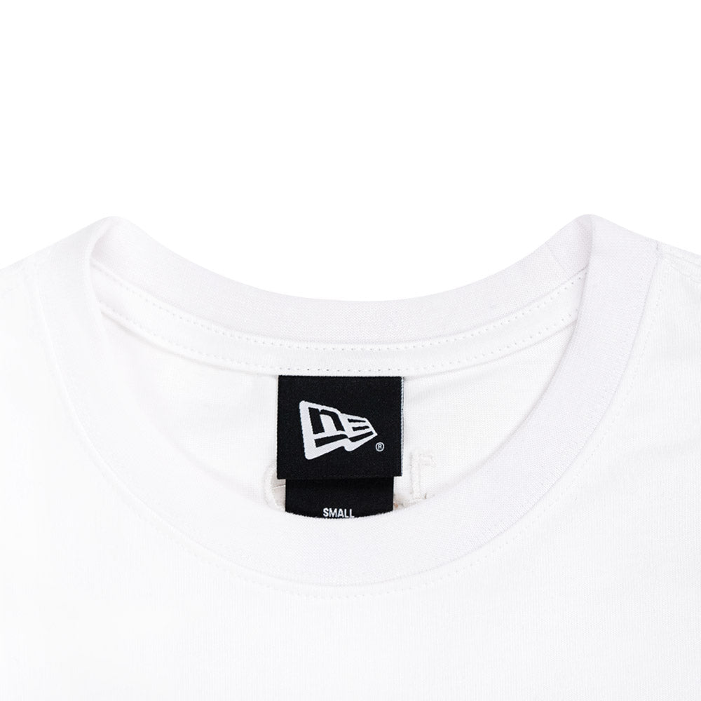 New Era Basic Black Logo Script White Oversized Short Sleeve T-Shirt