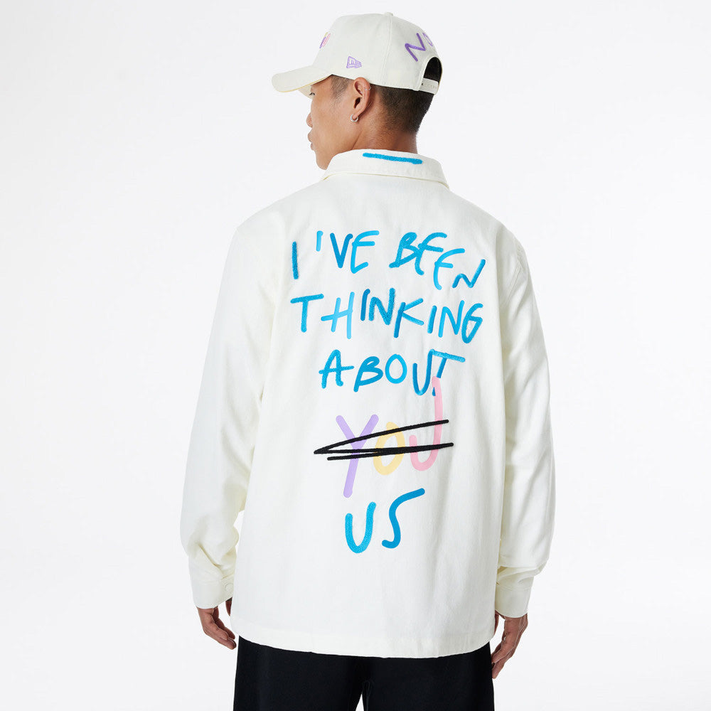 Ricardo Luévanos x New Era White Coach Jacket