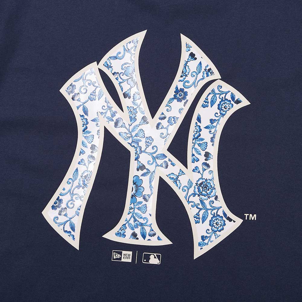 New York Yankees MLB Chinese Porcelain Navy Short Sleeve T-Shirt