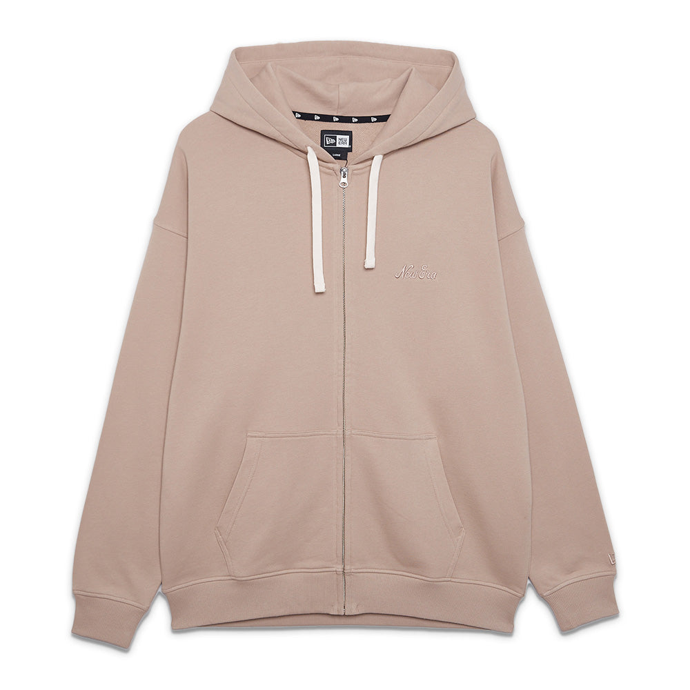 New Era Essential Brown Gray Full Zip Hoodie