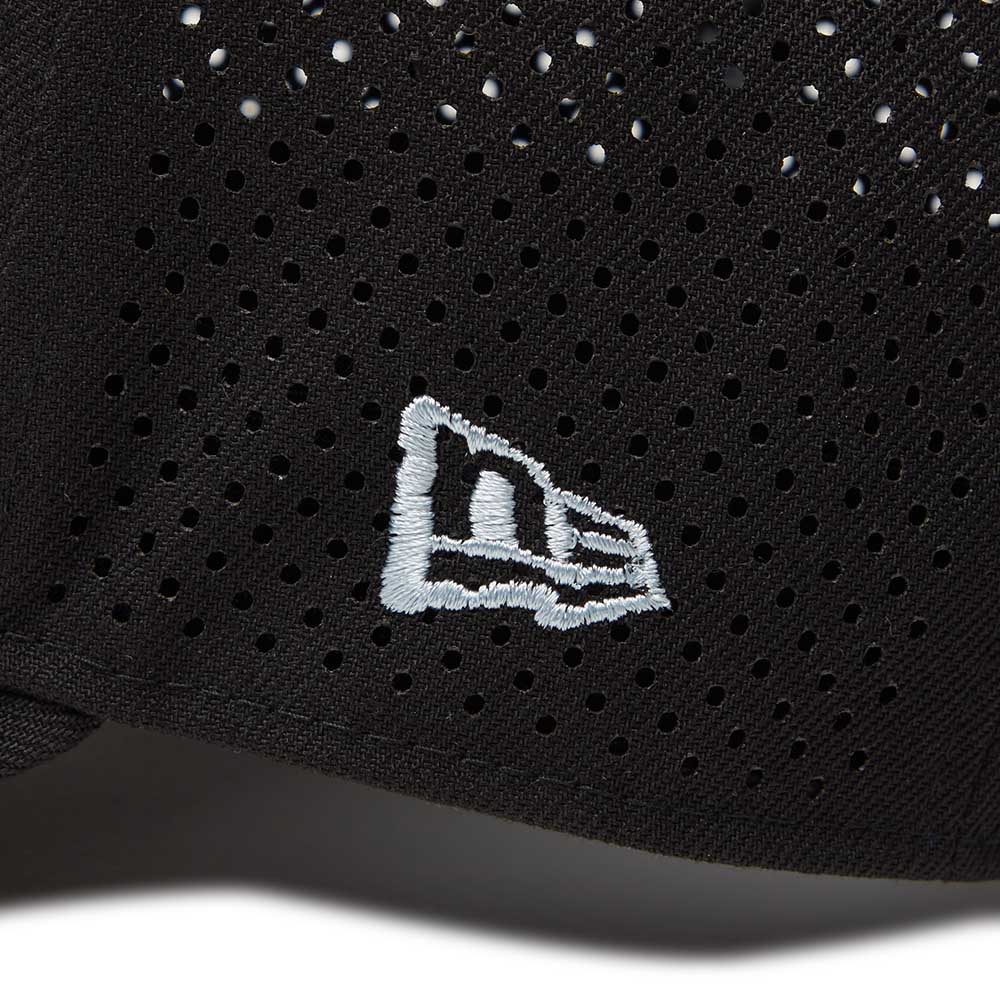 New Era Golf Script Logo Laser Black 9FORTY Trucker A-Frame Snapback Cap