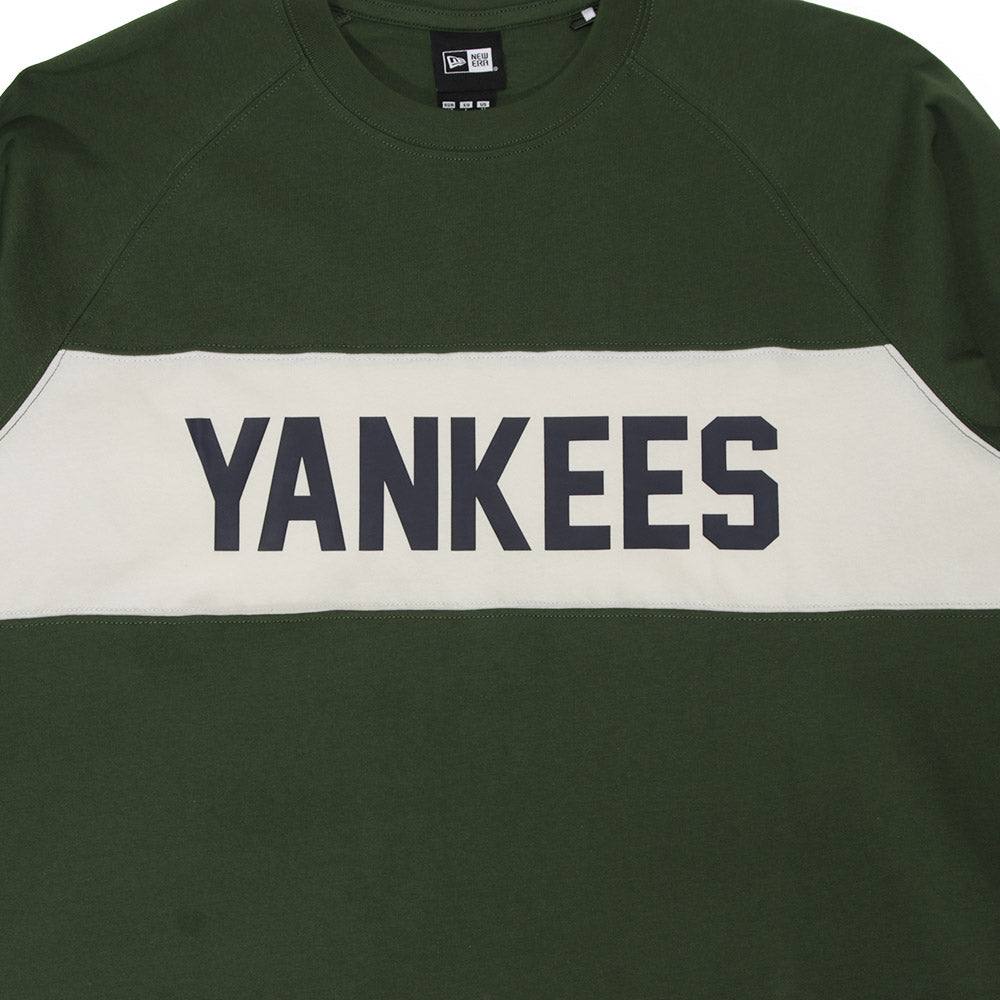 New Era New York Yankees MLB Color Block Douglas Fir Green Long Sleeve T-Shirt