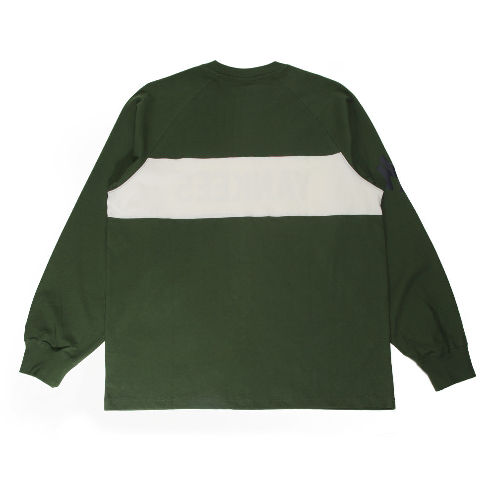 [New Era]★24FW★韓国人気★MLB COLOR BLOCK LONG SLEEVE New Era New York Yankees MLB Color Block Douglas Fir Green