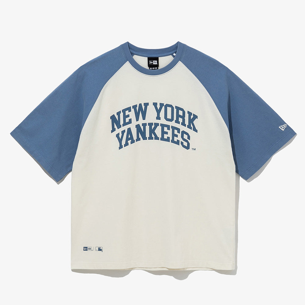 New York Yankees MLB Arch Cooperstown Light Beige Short Sleeve T-Shirt