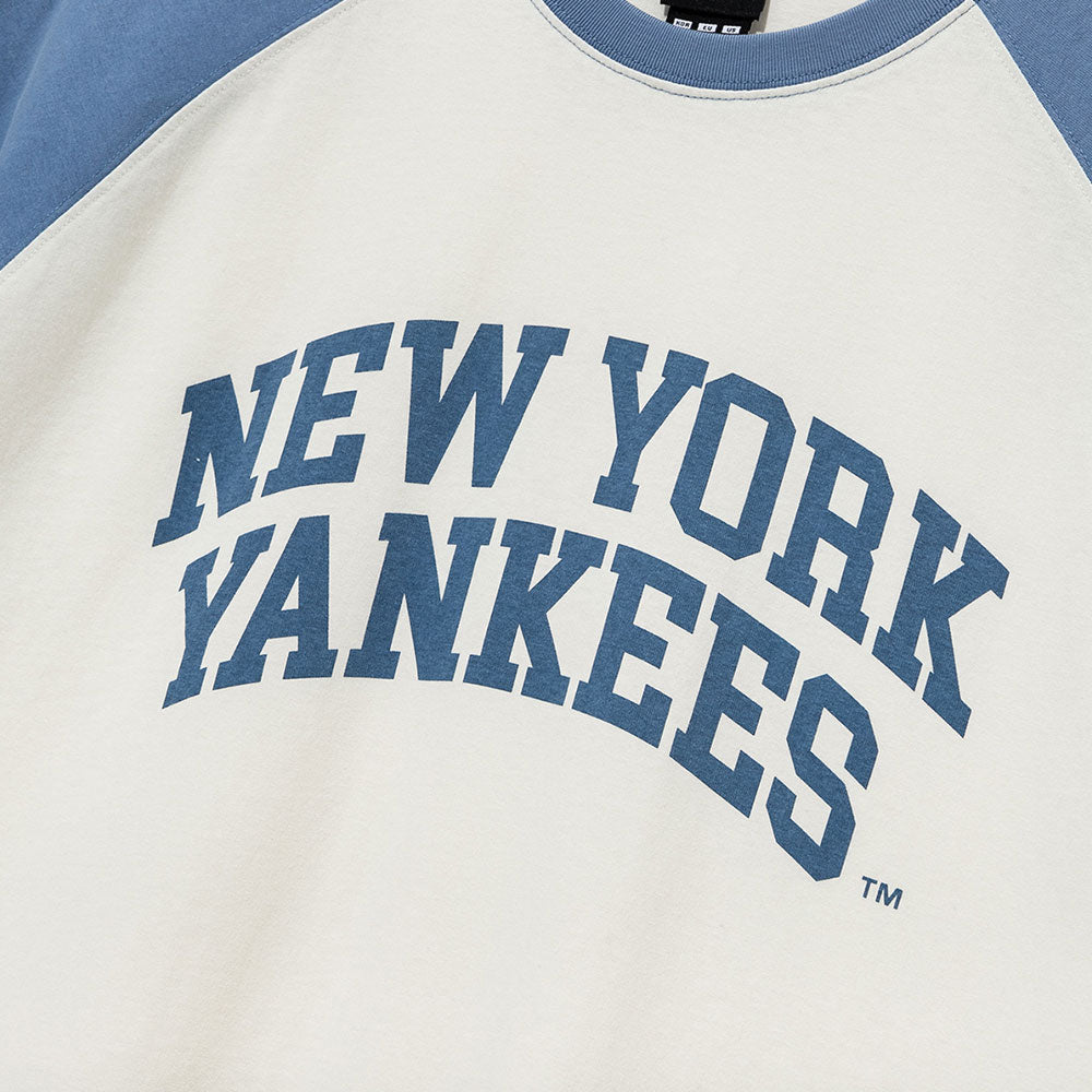 New York Yankees MLB Arch Cooperstown Light Beige Short Sleeve T-Shirt