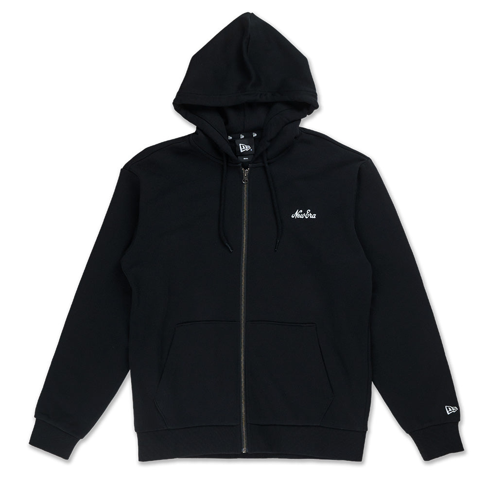 New Era Script Timeless Minimal Black Zip Hoodie