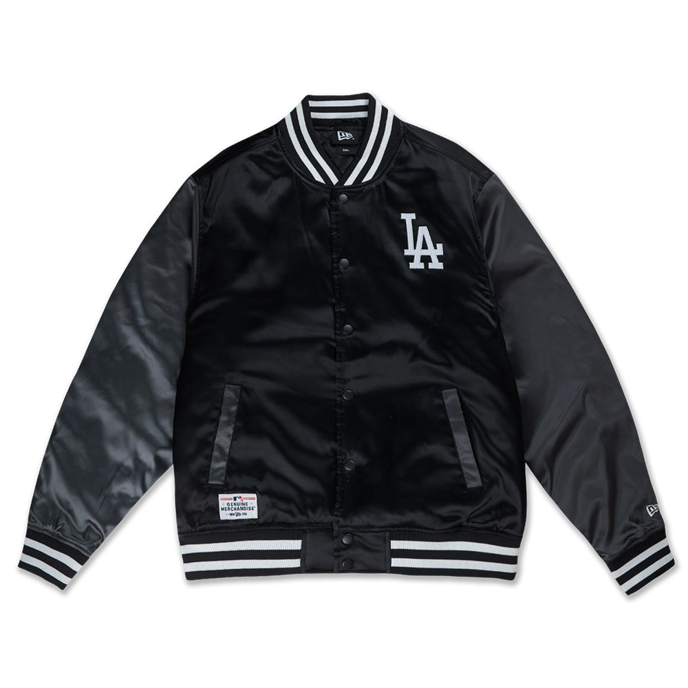 Los Angeles Dodgers MLB Timeless Minimal Black and Gray Jacket