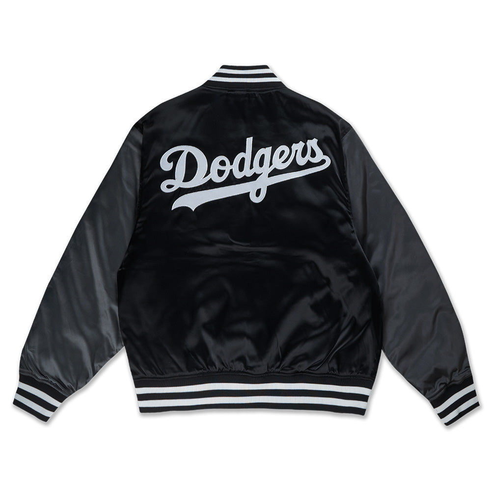 Los Angeles Dodgers MLB Timeless Minimal Black and Gray Jacket