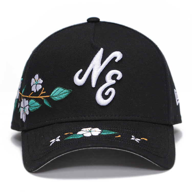 New Era Philippines 9th Anniversary NE Script Sampaguita Black 9FORTY A-Frame Snapback Cap (PH EXCLUSIVE)