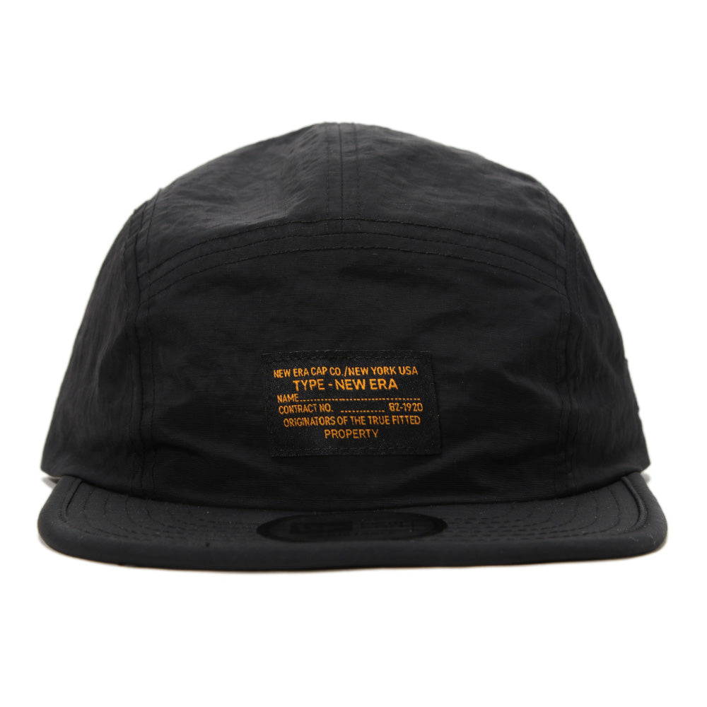 New Era Wordmark Ripstop Black Nylon Camper Hat