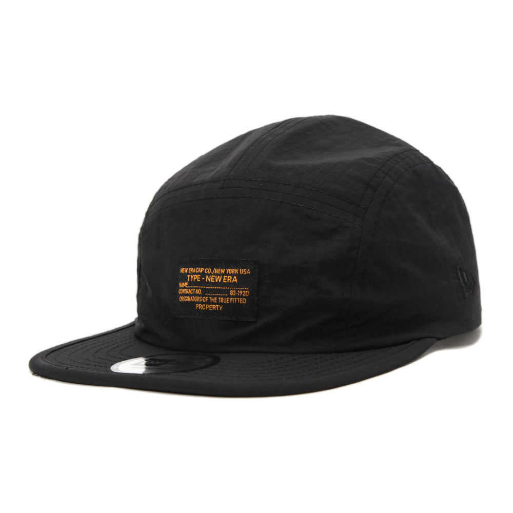 New Era Wordmark Ripstop Black Nylon Camper Hat