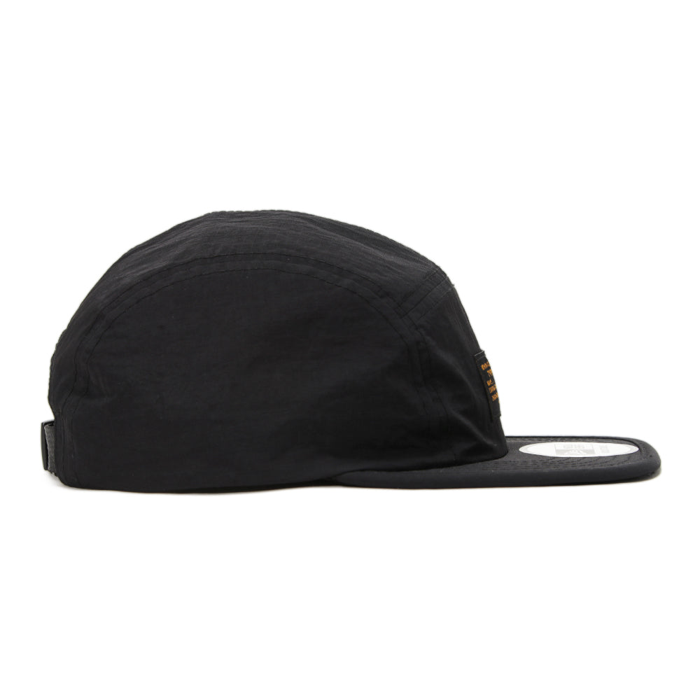 New Era Wordmark Ripstop Black Nylon Camper Hat