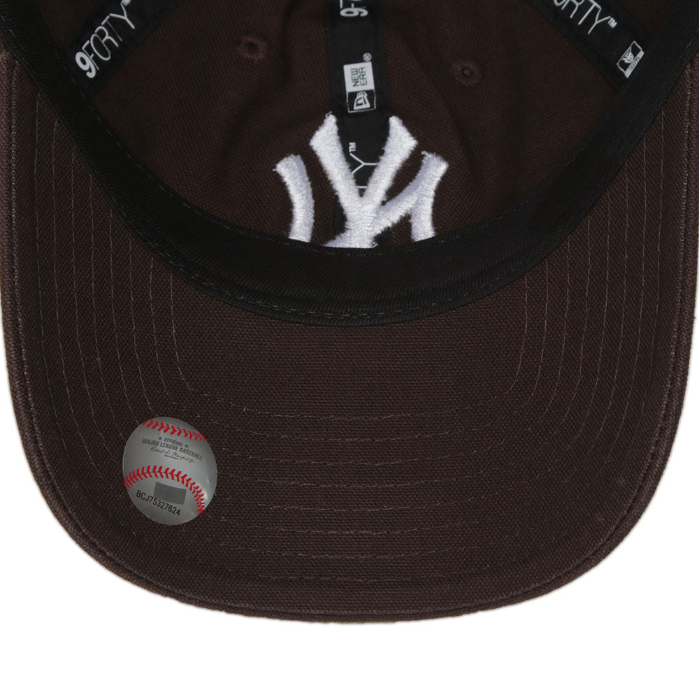 New Era New York Yankees MLB Vintage Canvas Brown Suede 9FORTY Unstructured Cap