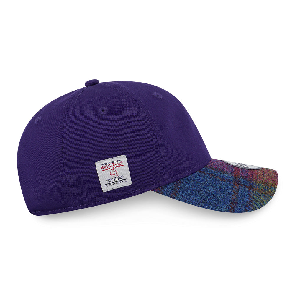 New Era New York Yankees MLB Harris Tweed Mini Logo Purple 9FORTY Unstructured Adjustable Cap