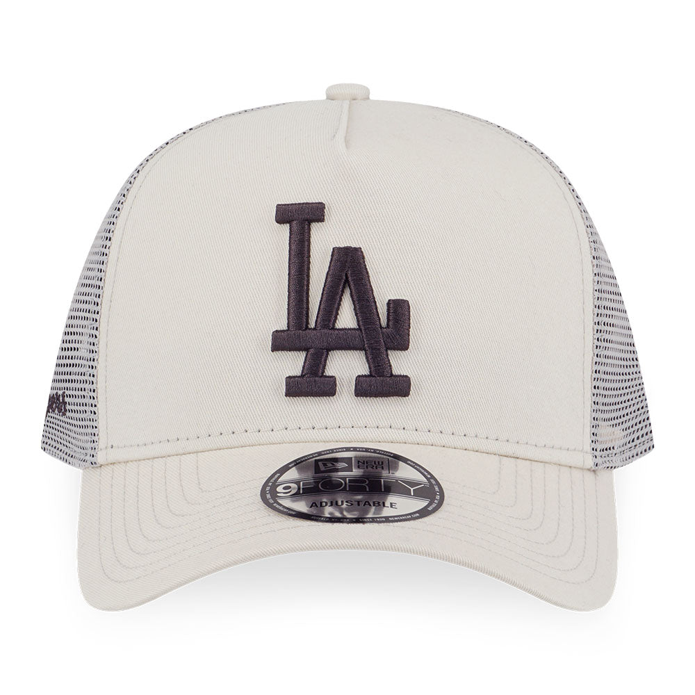 New Era Los Angeles Dodgers MLB Color Era Light Cream 9FORTY A-Frame Trucker Snapback Cap