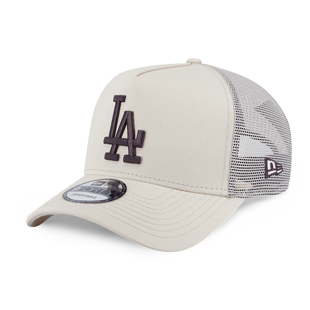 New Era Los Angeles Dodgers MLB Color Era Light Cream 9FORTY A-Frame Trucker Snapback Cap