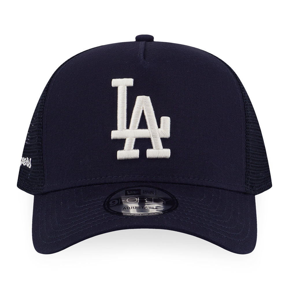 New Era Los Angeles Dodgers MLB Color Era Oceanside Blue 9FORTY A-Frame Trucker Snapback Cap