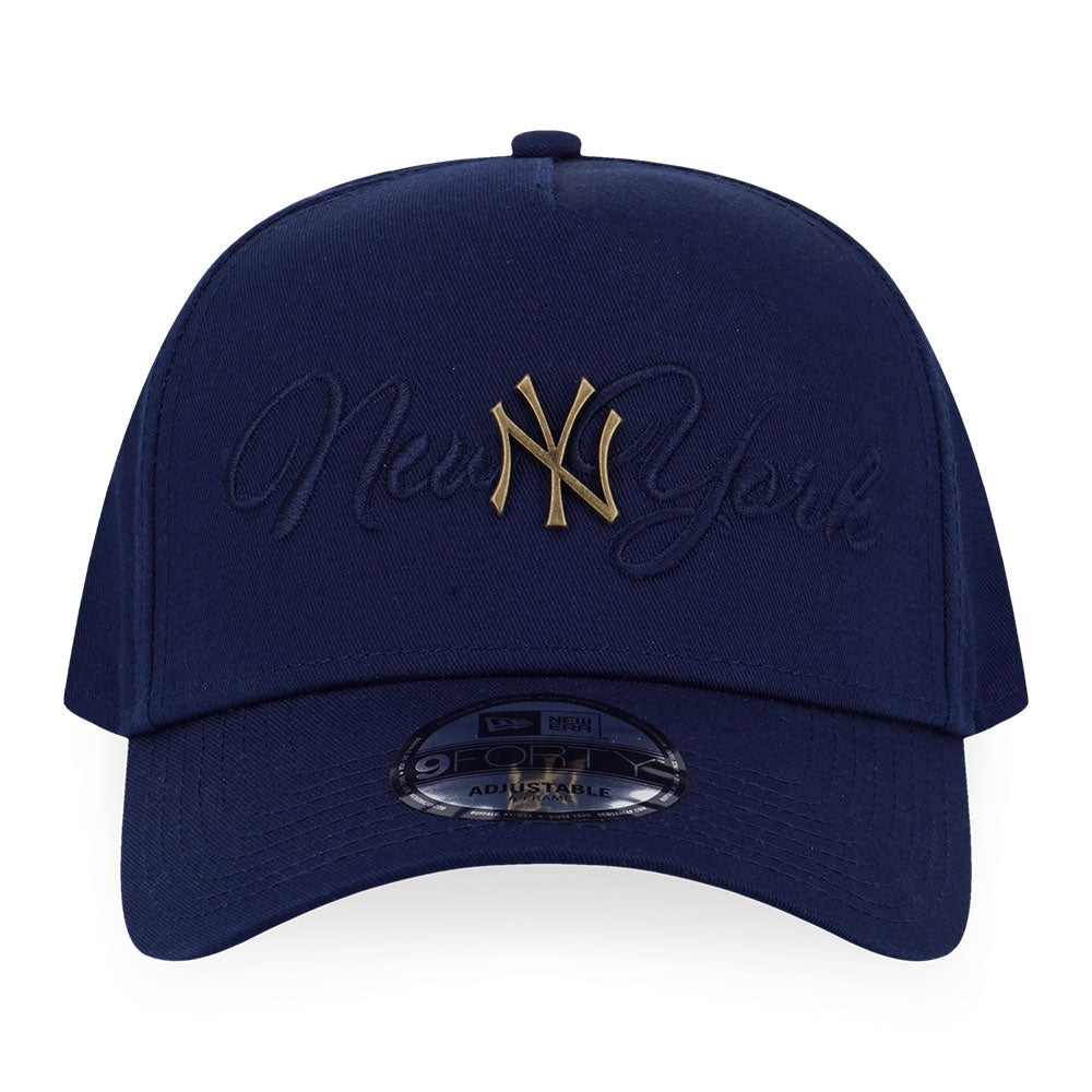 New Era New York Yankees MLB Metal Crest Oceanside Blue 9FORTY A-Frame Snapback Cap