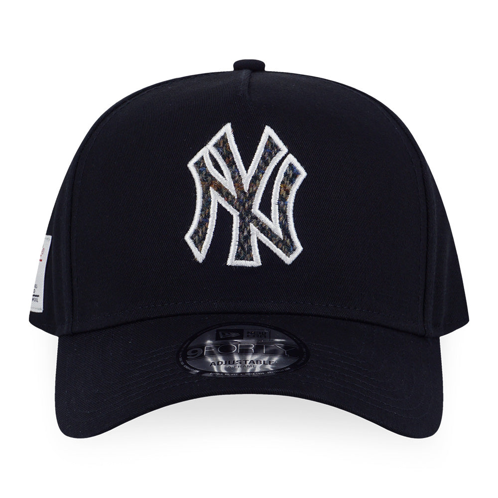 New Era New York Yankees MLB Harris Tweed Black 9FORTY A-Frame Snapback Cap