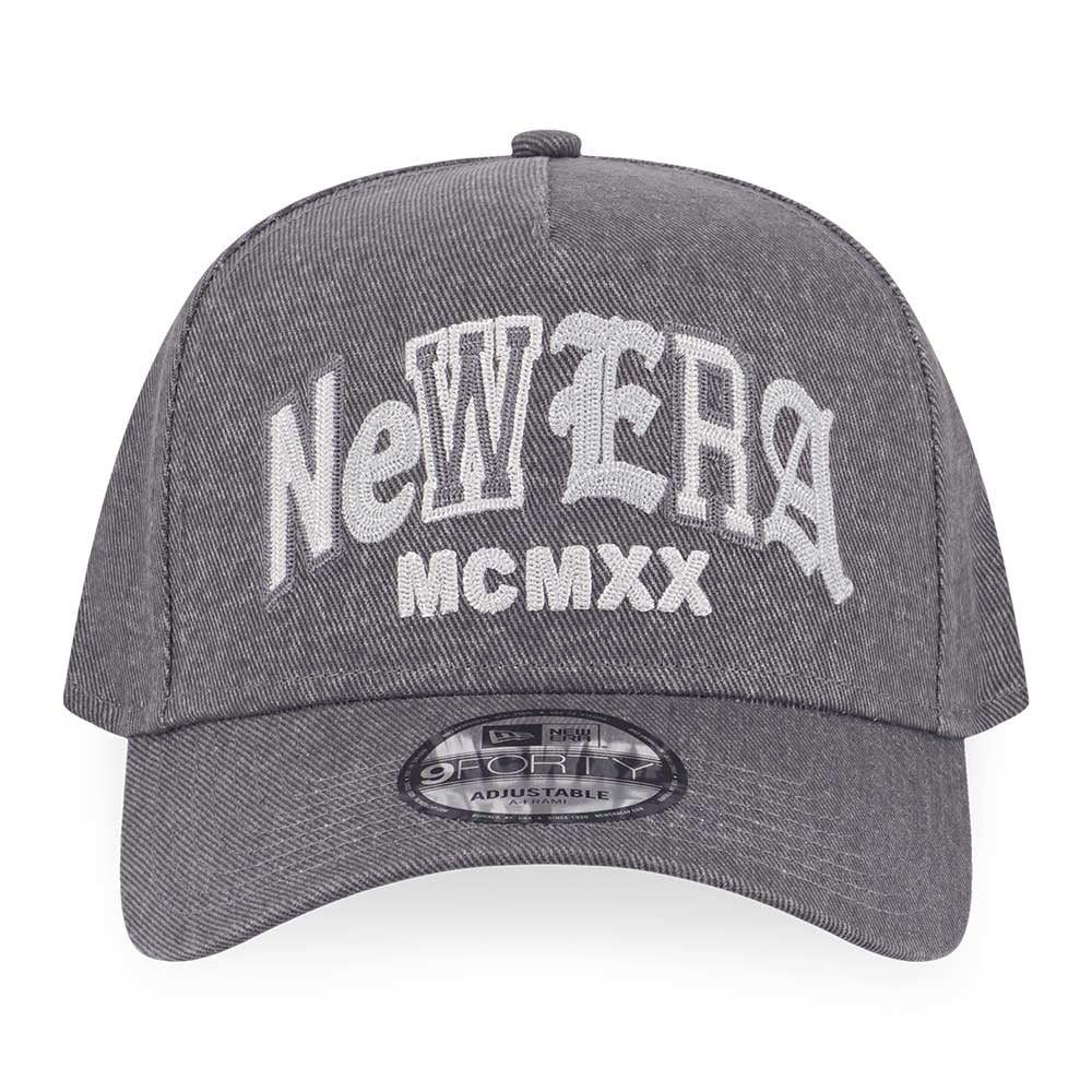 New Era Wordmark ODE TO NY Gray 9FORTY A-Frame Snapback Cap