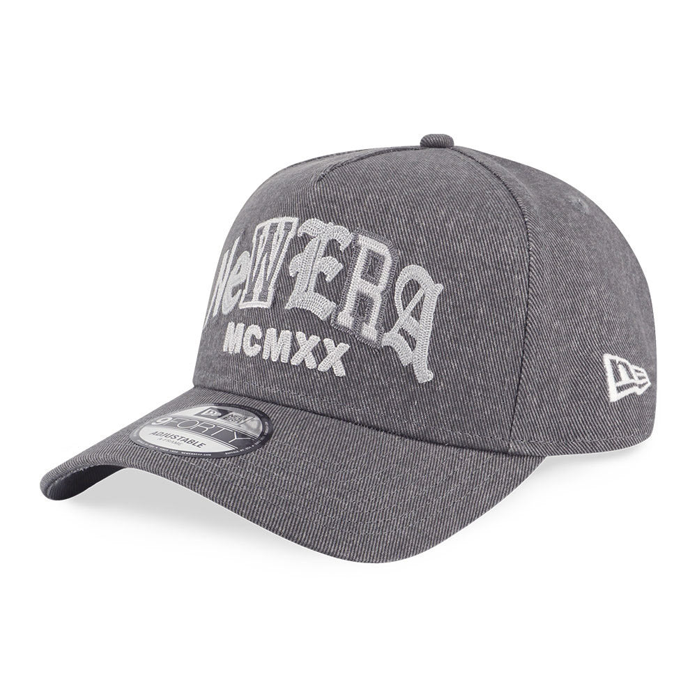 New Era Wordmark ODE TO NY Gray 9FORTY A-Frame Snapback Cap