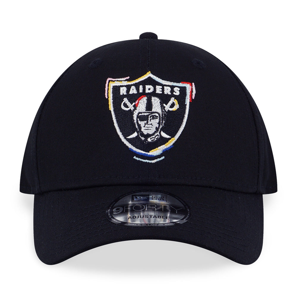 New Era Las Vegas Raiders NFL Tint Brush Black 9FORTY Adjustable Cap