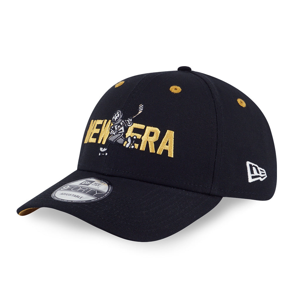 New Era Wordmark Street Dangle Black 9FORTY Snapback Cap