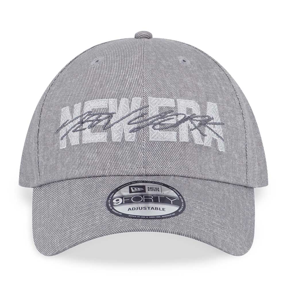 New Era Wordmark ODE TO NY Gray 9FORTY Adjustable Cap