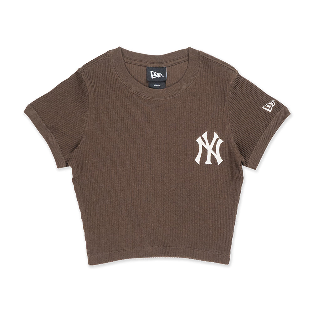 New Era New York Yankees MLB Color Era Chocolate Women Crop Rib T-Shirt