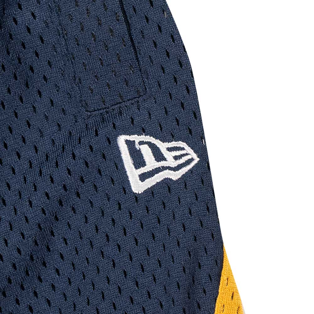 New Era Street Dangle Ocean Side Blue and Yellow Mustart Mesh Active Shorts