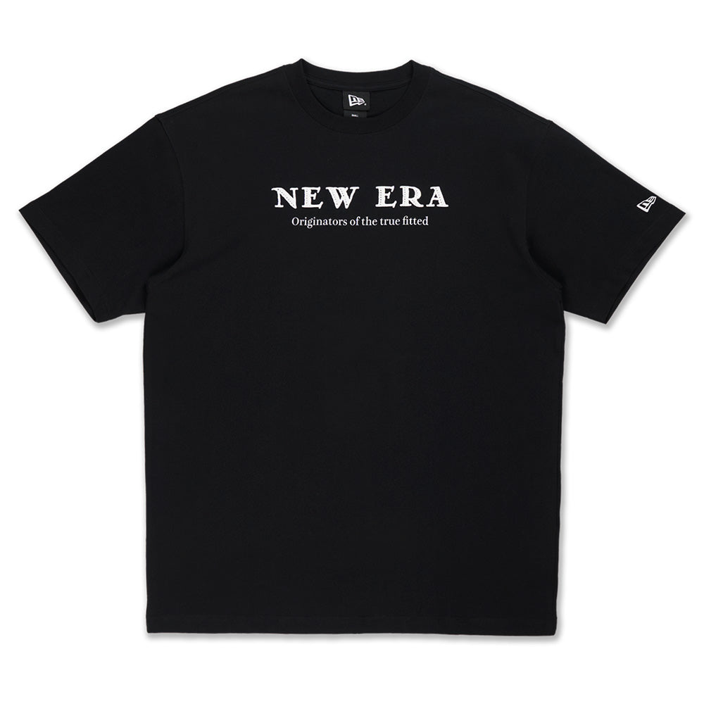 New Era Wordmark Basic Black Short Sleeve Oversized Short Sleeve T-Shirt